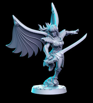 Rose Winged Dragoon - 28mm or 32mm Miniatures - Legends Vol 1