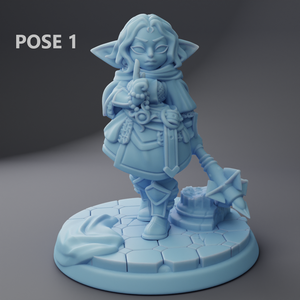 Sexy Female Holly Winter Goblin Cleric - 28mm 32mm 54mm or 75mm Miniatures - Goblins Vol 2