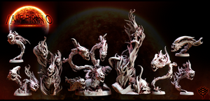 Possessed Flaming Skulls - 28mm or 32mm Miniatures - Inferno All Shall Burn