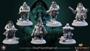 Dwarf Gunslingers - 28mm, 32mm or 75mm Miniatures - The Forge