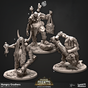 Hungry Crusher Giants - 28mm or 32mm Miniatures - Kraggers Giants