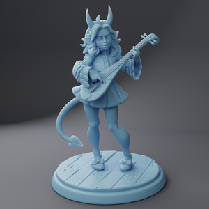a statue of a woman with a guitar