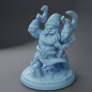 Buff the Gnome Barbarian - 28mm 32mm 54mm or 75mm Miniatures Oaken Hollow 3 Mini