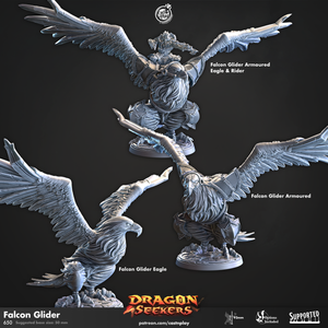 Falcon Rider Giant Eagles Dragon Seekers - 28mm or 32mm Miniatures