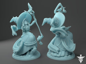 Female Cute Witch Necromancer            Anime 28mm or 32mm Miniatures
