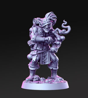 Baznazz Mad Alchemist Goblin Rogue 28mm or 32mm Miniatures
