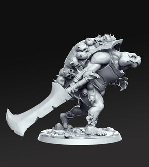Kurgh the Turtle Tortle Barbarian 28mm or 32mm Miniatures