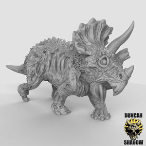Zombie Triceratops Halloween or RPG Miniature