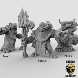 Boggard Necromancers Humanoid Toads 28mm or 32mm Miniatures