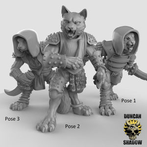 Tabaxi Rogue Humanoid Cat Bandits 28mm or 32mm Miniatures