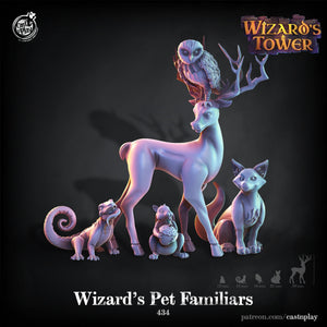 Wizard Familiars (Squirrel, Lizard, Fox, Deer, and Owl)