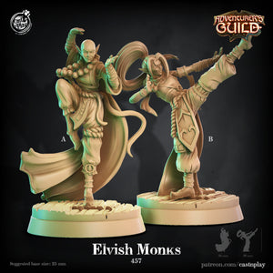 Elvish Monks - 28mm or 32mm Miniatures