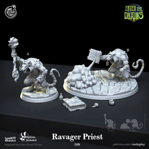 Ravager Rat Priests D&D - 28mm or 32mm Miniatures