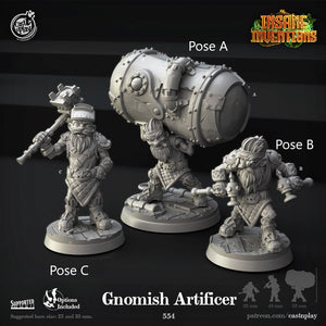Gnomish Artificer Minis - 28mm or 32mm Miniatures