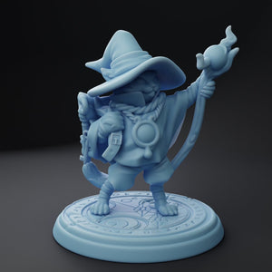 Callum Cat (Ardling or Tabaxi) Wizard - 28mm, 32mm, or 54mm Miniatures