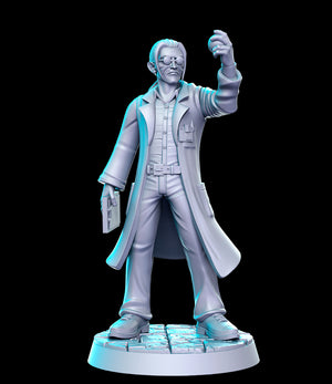 a statue of a man in a trench coat
