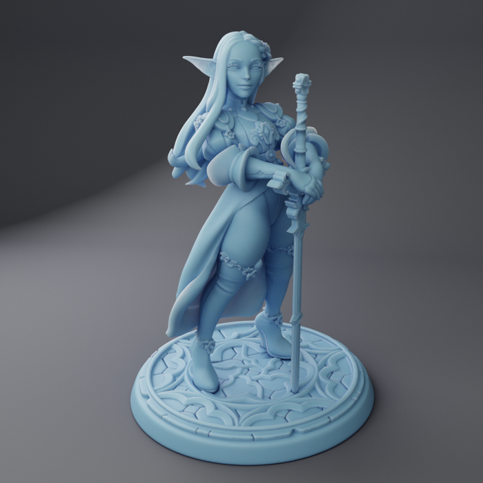 Melrissa the elven Paladin Sexy Female- 28mm 32mm 54mm or 75mm Miniatures Twin Goddess Full Party Vol 2