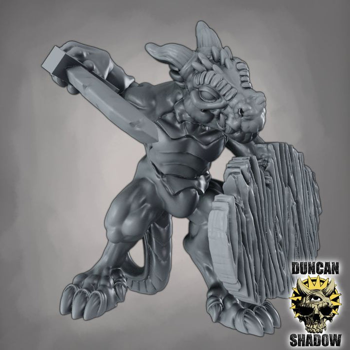 Kobold Fighters Swords and Shields Clothed and Naked 28mm or 32mm Miniatures Neon Grove