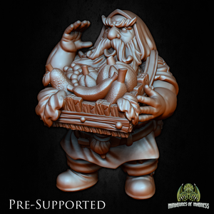 a statue of a man holding a tray with a dragon on it