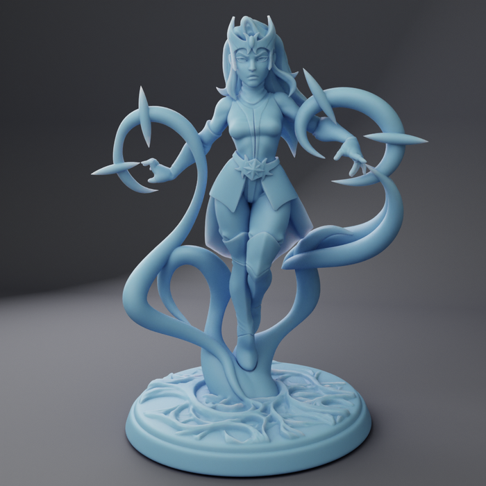 Azure Weave Sorceress Mage - 28mm 32mm 54mm or 75mm Miniatures Twin Goddess Superheroes