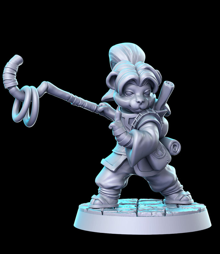 LiLa Cute Female Wild Dog Panda Monk Paladin Wonderer - 28mm or 32mm Miniatures RN Estudio Mini Blizz Vol 2