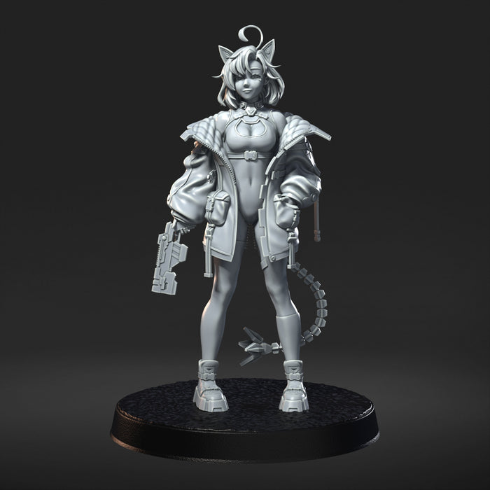 Sable Hare Sexy Quirky Female Gadget Girl Gunner - 28mm or 32mm Miniatures RN Estudio Mini CP 2077