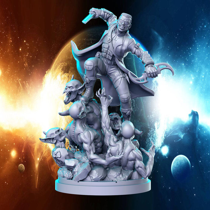 Daywalker Martial Artist Antihero Vampire Hunter Assassin - 28mm or 32mm Miniatures RN Estudio Mini Champions