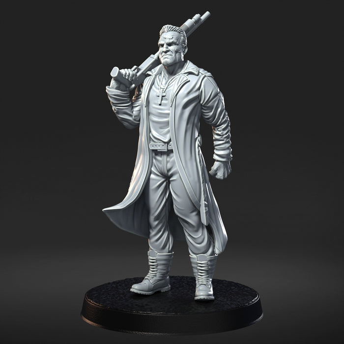 Marv Broody Gunman Gunner Fighter Fugitive - 28mm or 32mm Miniatures RN Estudio Mini Sin City Champions