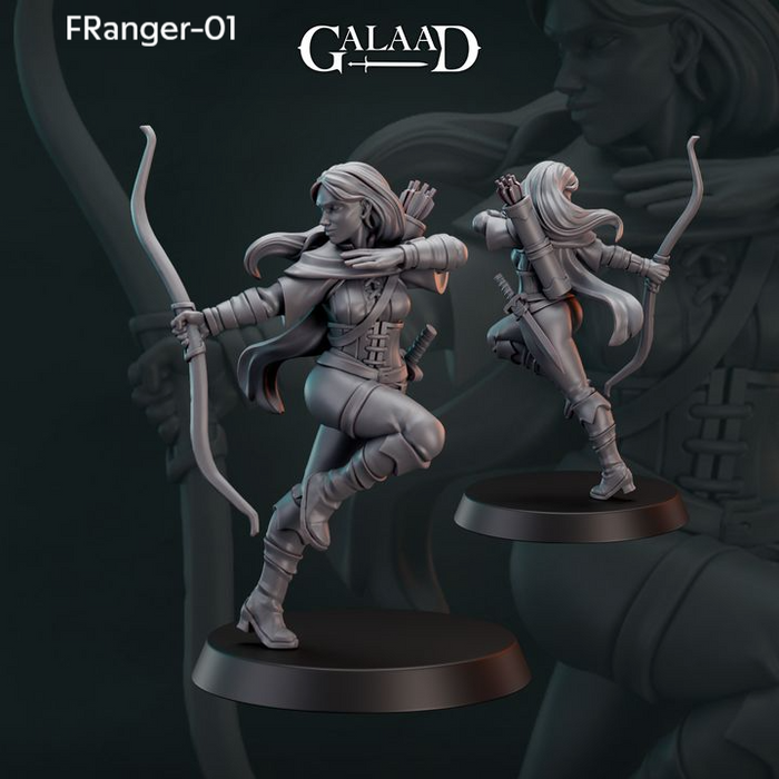 Armed Jungle Hunter Rangers Bows and Swords - 28mm 32mm Miniatures - Forest Rangers