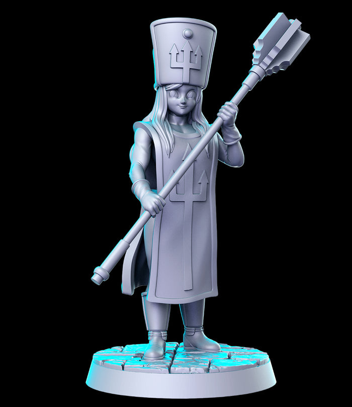 Priest Young Armored Cleric - 28mm or 32mm Miniatures RN Estudio Mini JRPG Vol 37