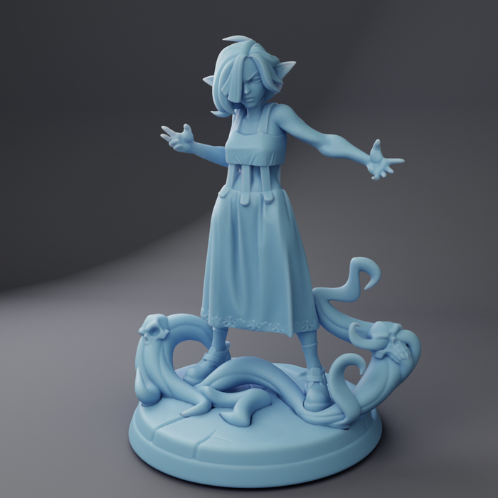 Nel Hexxer Female Goblin Witch Warlock - 28mm 32mm 54mm or 75mm Miniatures Twin Goddess Heroes Ancient and Modern