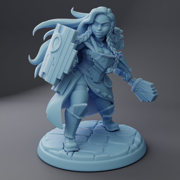 Vamoth Dwarf Cleric Female - 28mm 32mm 54mm or 75mm Miniatures Twin Goddess Full Party