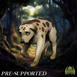 a digital painting of a dog in a forest