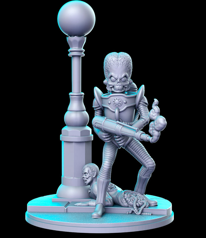 Martian Attacks Killer Alien Gunner Assassin - 28mm or 32mm Miniatures RN Estudio Mini Wonderful 80's Vol 8