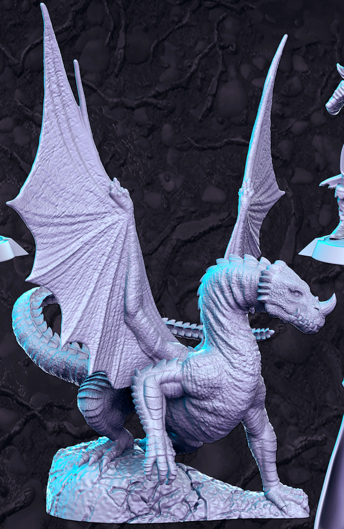 Young Green Dragon of the Forest - 28mm or 32mm Miniatures RN Estudio Mini Western RPG Vol 5