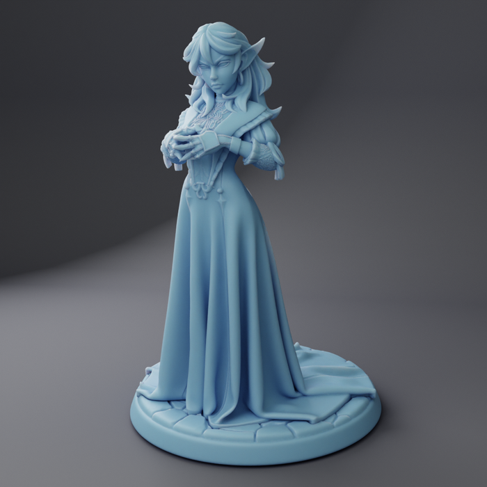 Felynril Drow Noble Female Elf - 28mm 32mm 54mm or 75mm Miniatures Twin Goddess Girl Power