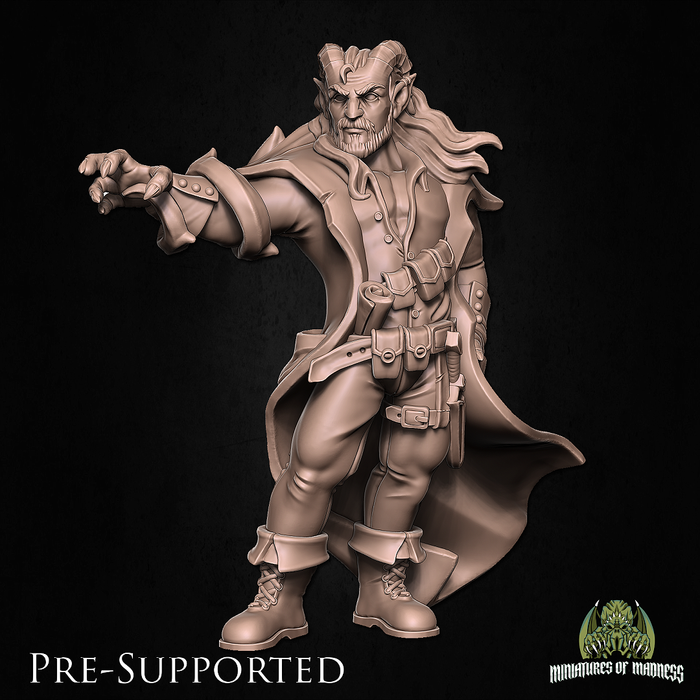 Vincent Morthos Tiefling Warlock - 28mm or 32mm Miniatures of Madness Mini Spellcasters