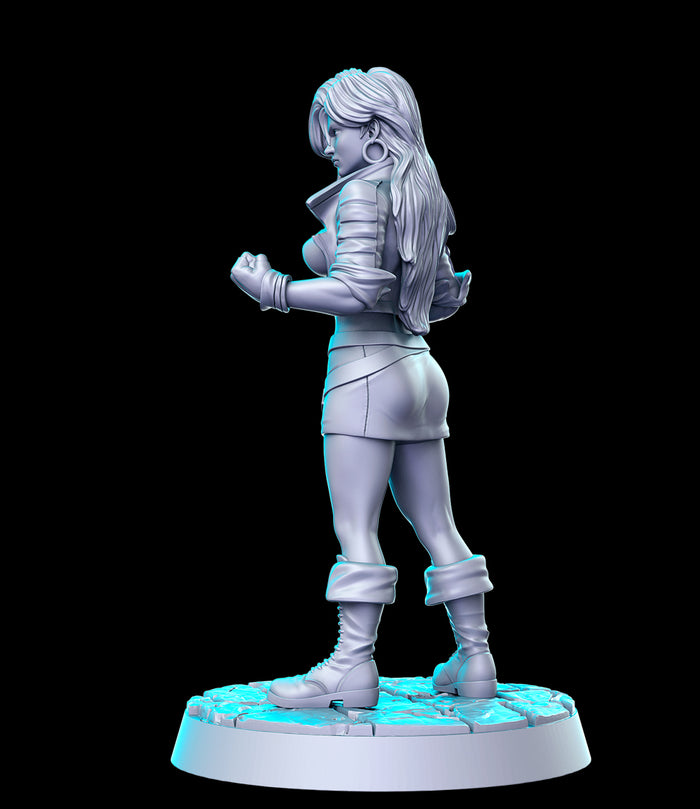 Blaze Sexy Female Dance Instructor Judo Fighter Officer Private Investigator - 28mm or 32mm Miniatures RN Estudio Mini Street Rage 4