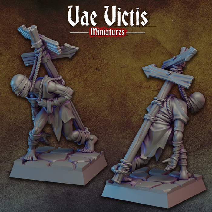 Burdened Repenant Walk of Attonment 28mm or 32mm Miniatures Reanimated Warriors Vol 1