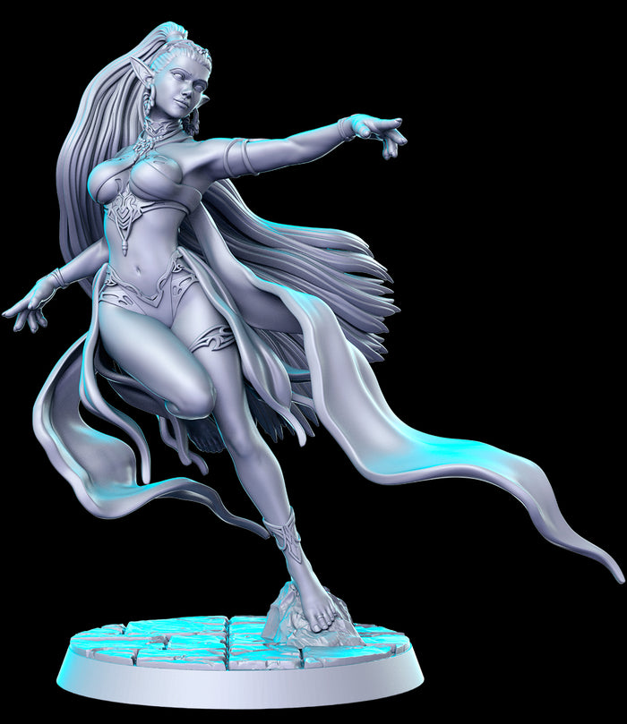 AFF Shiva Sexy Female Ice Elemental Sorceress - 28mm or 32mm Miniatures RN Estudio Mini MTG JRPG 34