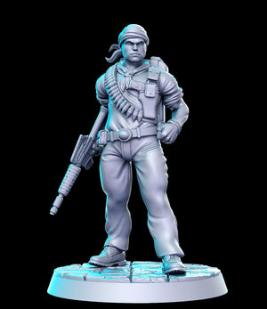 a 3d model of a soldier with a gun