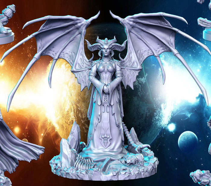 Lilith Vampire Bat Girl  - 28mm or 32mm Miniatures RN Estudio Mini JRPG Vol 19-Western Vol 3-Death Match Vol 1