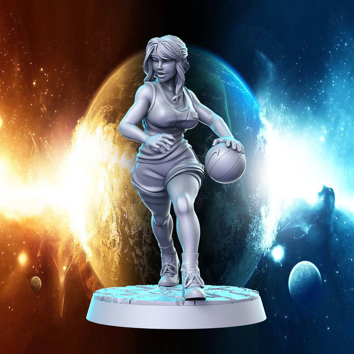 Riley Basketball Player Fit Female Athlete - 28mm or 32mm Miniatures RN Estudio Mini Champions Women's Sports