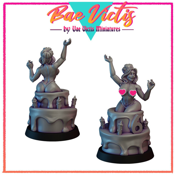 Bae Victis 6th Anniversary Sexy Cake Girl NSFW 28mm 32mm or 75mm scale Miniatures May 2025