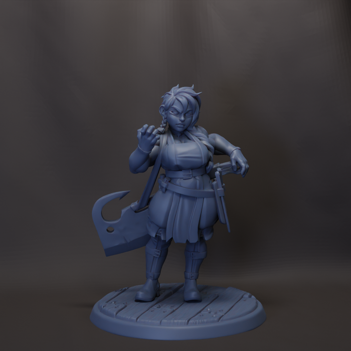 Mrs. Sprat Busty Butcher - 28mm 32mm 54mm or 75mm Miniatures Twin Goddess Grumblekneads