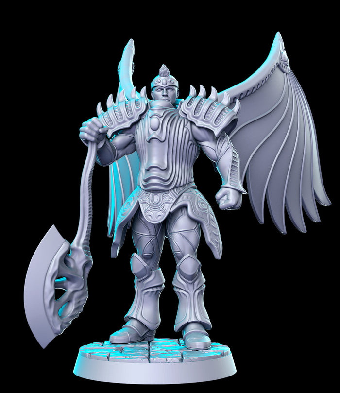 Kongol Armored Mohawked Warrior Fighter - 28mm or 32mm Miniatures RN Estudio Mini LoD JRPG 34