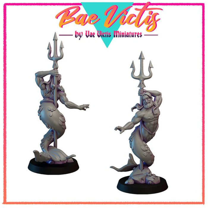 Hunky Merman Pole Dancer Bae Victis - 28mm, 32mm, or 75mm Miniatures River Patrol