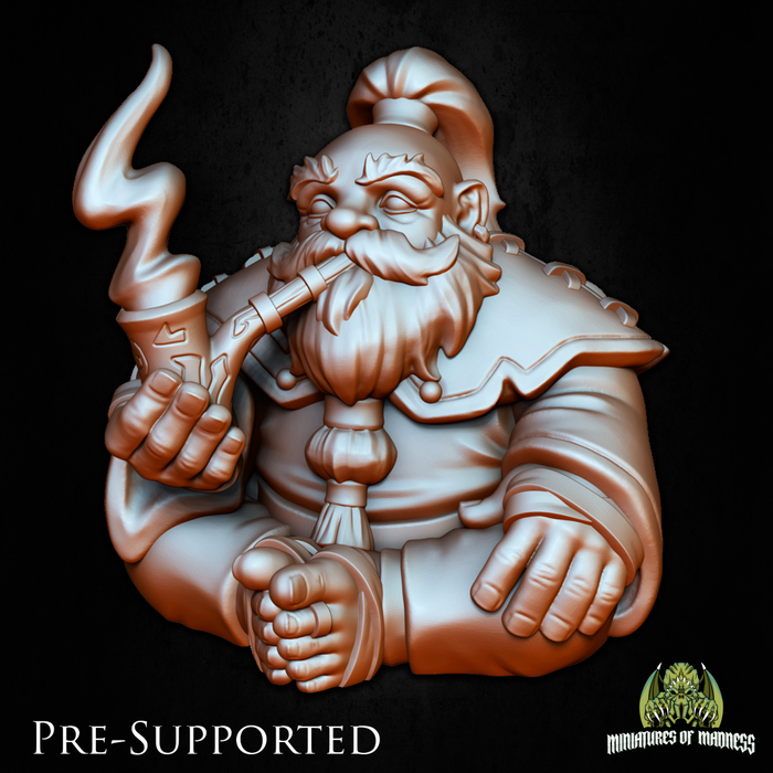 Azzur Greyfog Dwarf Monk Sage - 28mm or 32mm Miniatures of Madness Mini Villagers