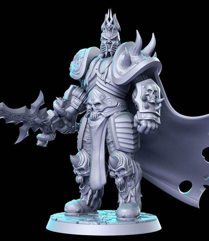 Arthos Undead Human Lich King Paladin Death Knight - 28mm or 32mm Miniatures RN Estudio Mini Blizzard Vol. 4