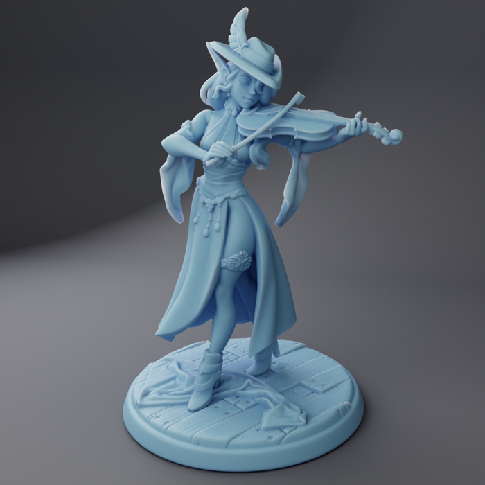 Silv the Elven Female Bard Reforged - 28mm 32mm 54mm or 75mm Miniatures